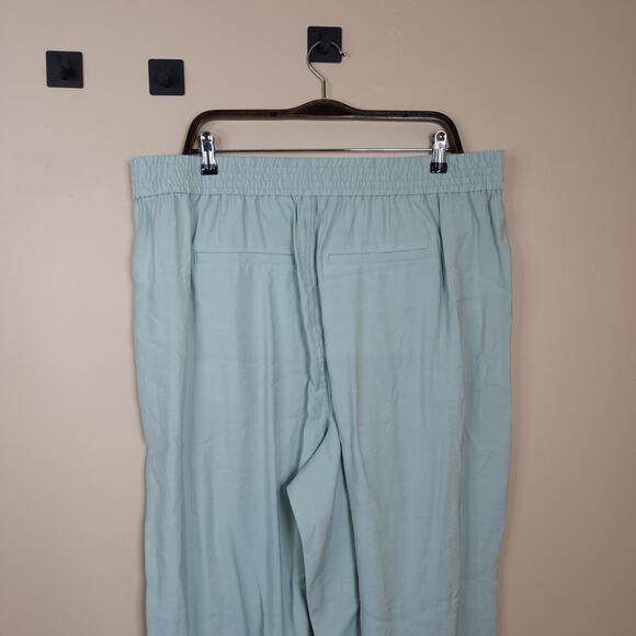 Madewell The Tall Carley Wide-Leg Pant in Softdrape in Sage Mist Size XXL Tall - Picture 6 of 10